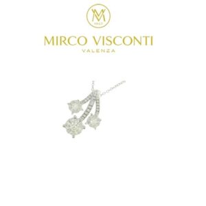 COLLANA MIRCO VISCONTI TRILOGY IN ORO CON DIAMANTI DA DONNA NUOVO