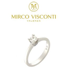 SOLITARIO MIRCO VISCONTI VALENTINO ANELLO CON DIAMANTI IN ORO 18 KT DA DONNA NUOVO