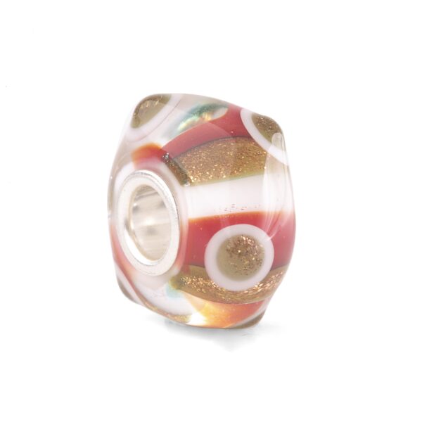 Trollbeads Pois dei Desideri beads vetro Thun by Trollbeads glitter rosso natale