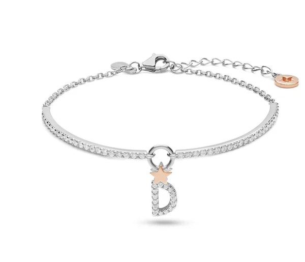 COMETE GIOIELLI BRACCIALE LETTERA D IN ARGENTO DA DONNA NUOVO