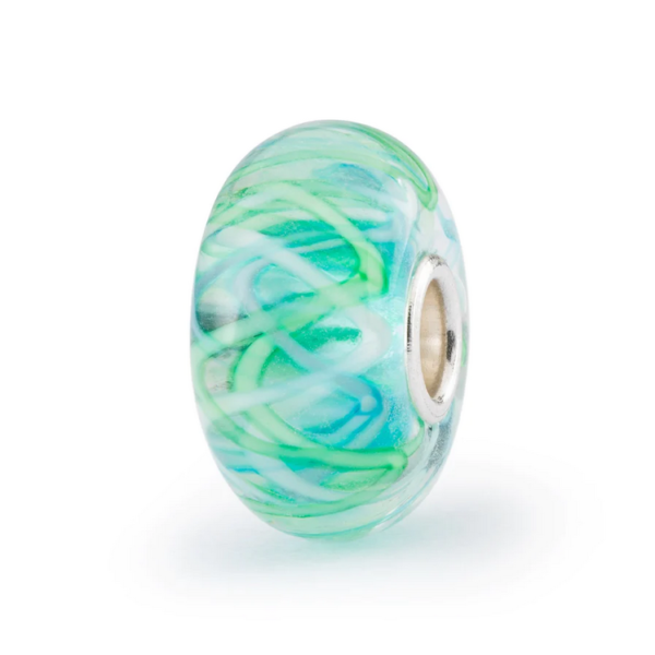 TROLLBEADS beads CASTELLO DI GHIACCIO vetro murano argento 925 novità SPERANZA & NUOVI INIZI bead celeste verde