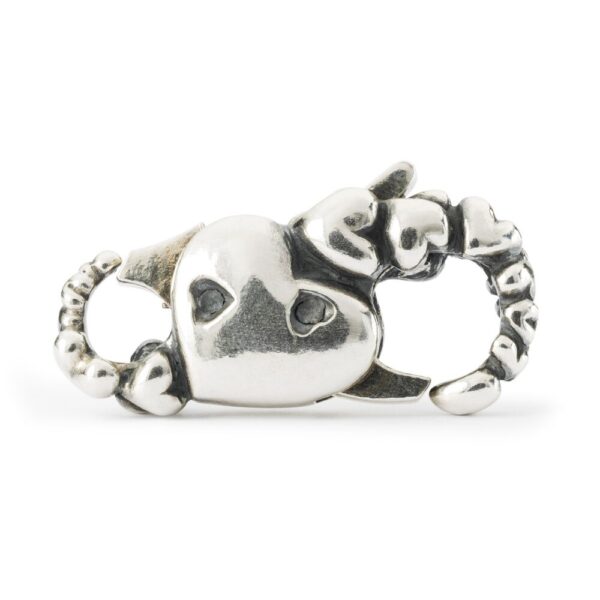 Trollbeads Chiusura Combinazione d'Amore San Valentino Argento 925 Cuore