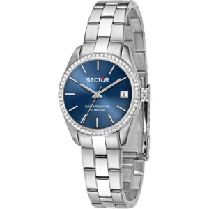 OROLOGIO SECTOR 240 DA DONNA QUADRANTE BLU IN ACCIAIO DA DONNA NUOVO