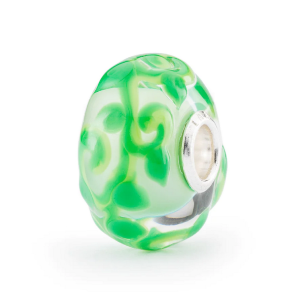 TROLLBEADS beads FAGIOLO MAGICO vetro murano argento 925 novità speranza nuovi inizi bead verde