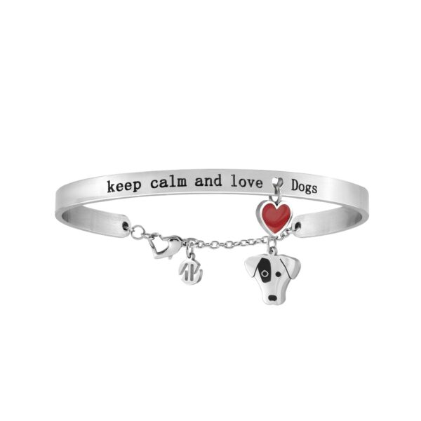 Nomination bracciale Messaggiamo "keep Calm and Love Dogs"