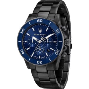 OROLOGIO COMPETIZIONE MASERATIACCIAIO NERO DA UOMO NUOVO