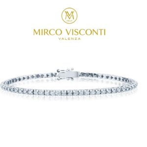 BRACCIALE TENNIS VISCONTI MIRCO IN ORO CON DIAMANTI DA DONNA NUOVO