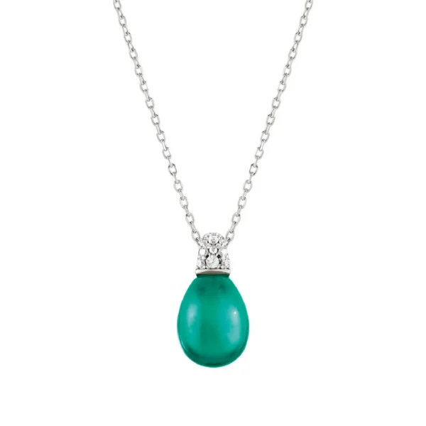 COLLANA MYRADIANCE NOMINATION IN ARGENTO 925 CON TORMALINA VERDE PARAIBA