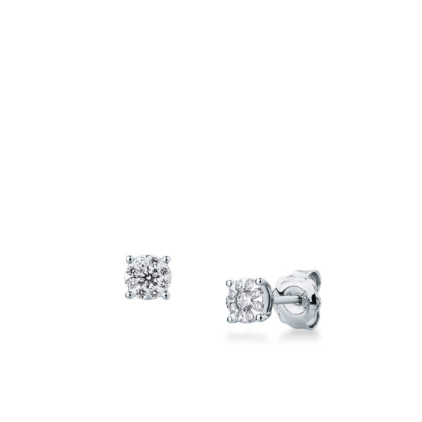 ORECCHINI MIRCO VISCONTI PUNTO LUCE ASSEMBLATO CON DIAMANTI CT.0.18 E CT.0.17 G VS IN ORO BIANCO 18 KT AB647/10