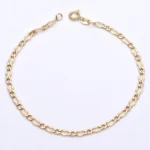 Bracciale maglia satinata lucida bambini oro 18kt 1+1