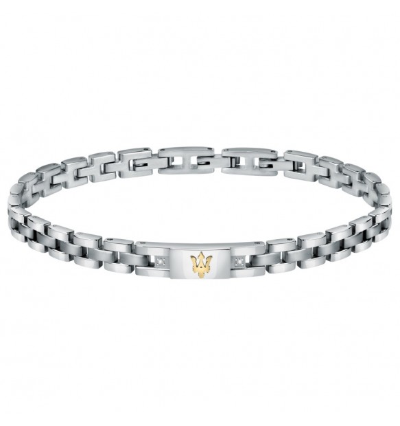 Bracciale maserati uomo acciaio diamanti nuovo