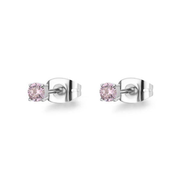 ORECCHINI SAGAPO DAZZLY IN ACCIAIO 316 L  SDZ52 PUNTO LUCE ZIRCONE LILLA