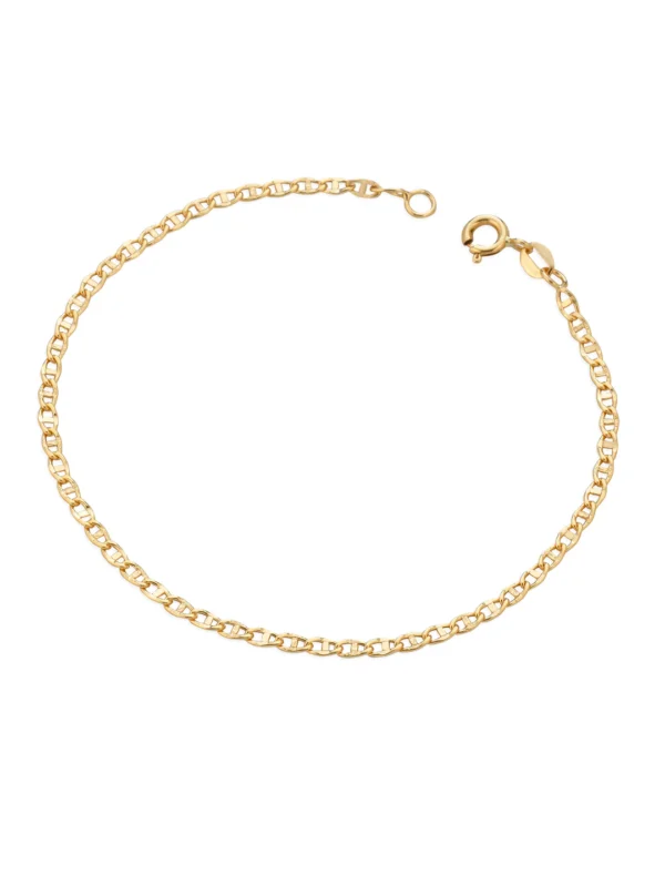 bracciale bambini oro 750 maglia traversino bracciali oro 18kt maglia lucida catena