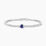 bracciale tennis mabina cuore blu da donna 533441