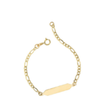 BRACCIALE TARGA CATENA 3+1 BIMBI IN ORO 18KT