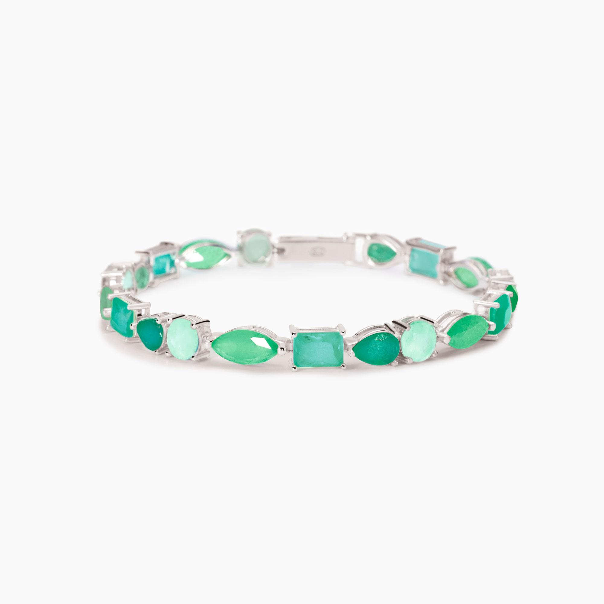 BRACCIALE MABINA SANTORINI VERDE CON ZIRCONI IN ARGENTO DA DONNA NUOVO