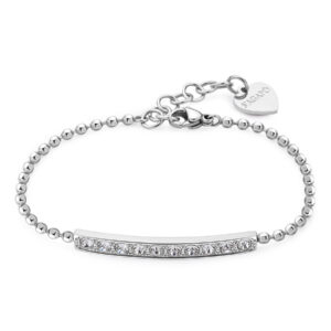 BRACCIALE S'AGAPO TENNIS BIANCO MINI CON ZIRCONI IN ACCIAIO DA DONNA